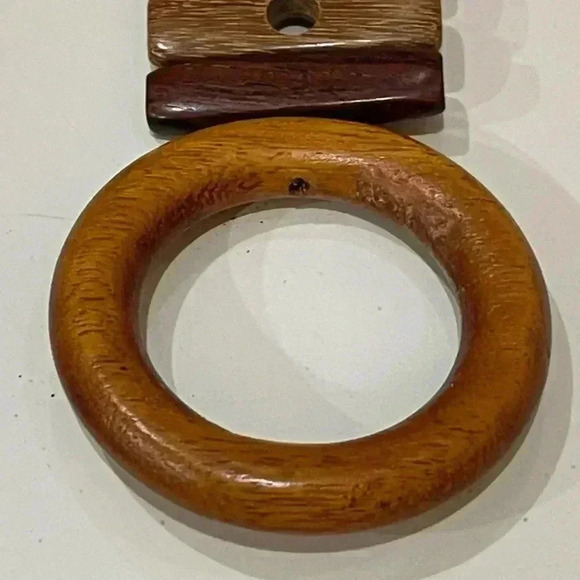 Vintage handcrafted, wooden belt, size medium-Unique and unusual - Picture 4 of 6